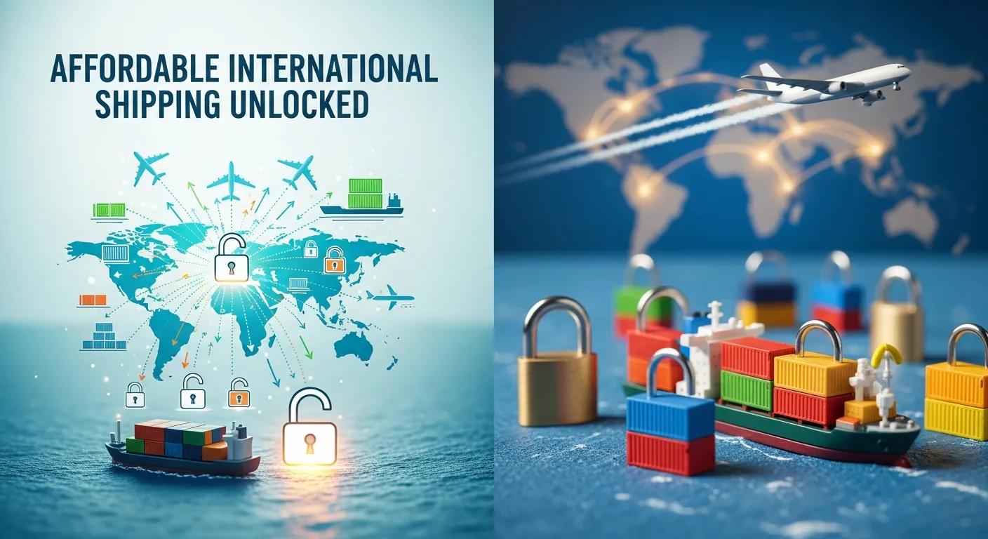 Packages ready for international shipping at Horizon Pack and Ship