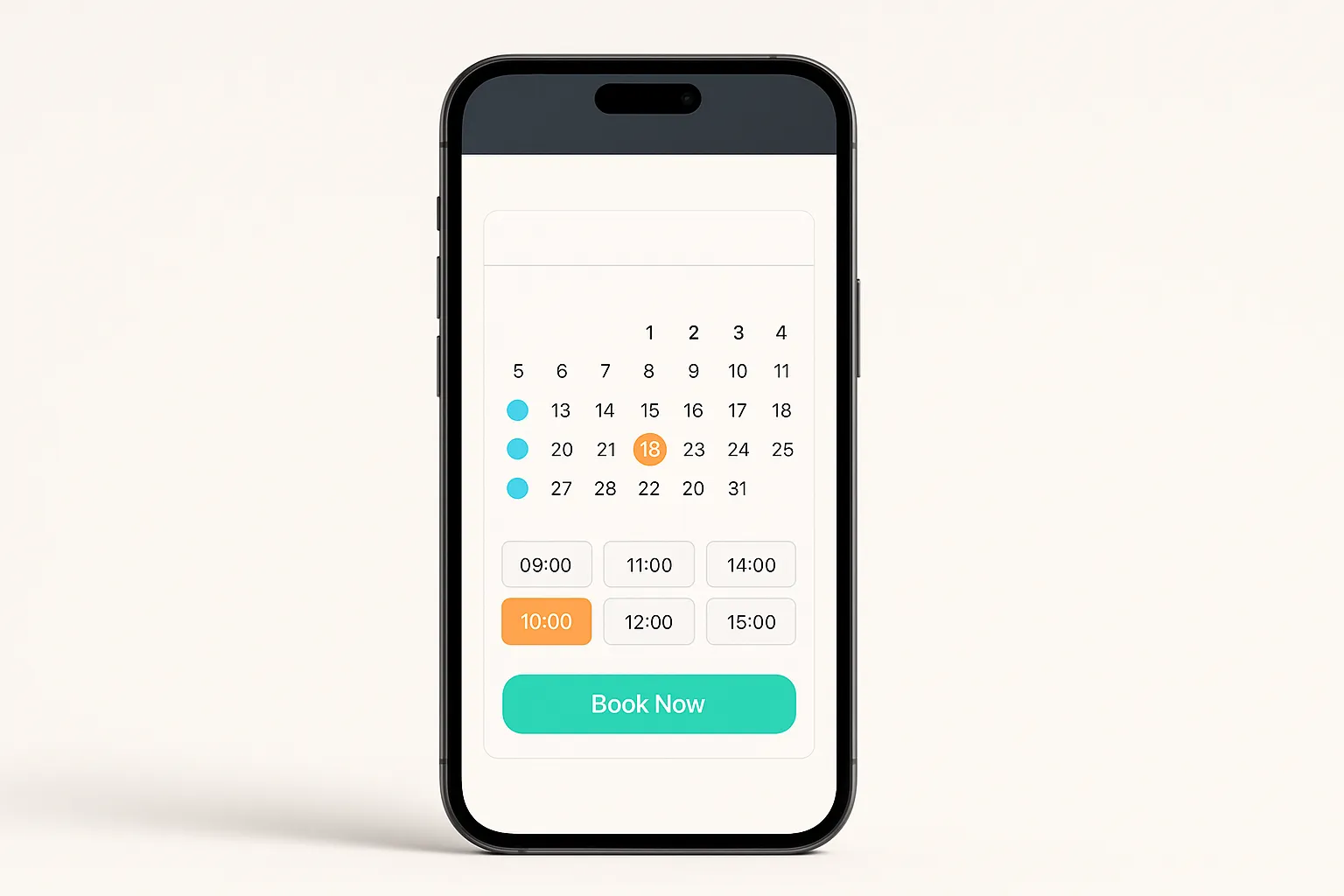 Clean mobile-optimized self-service booking page for Ontario service businesses — frictionless online appointment scheduling interface