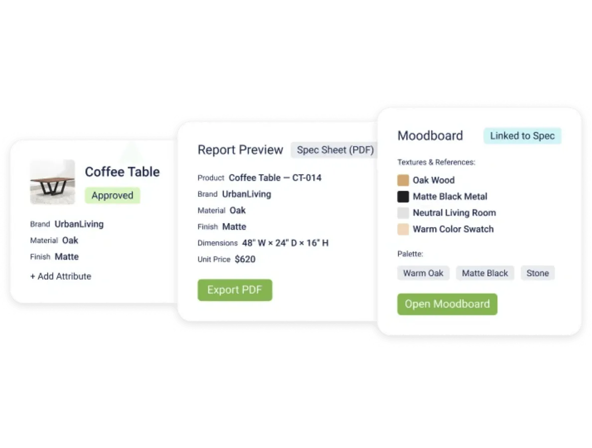 spec - moodboard - report