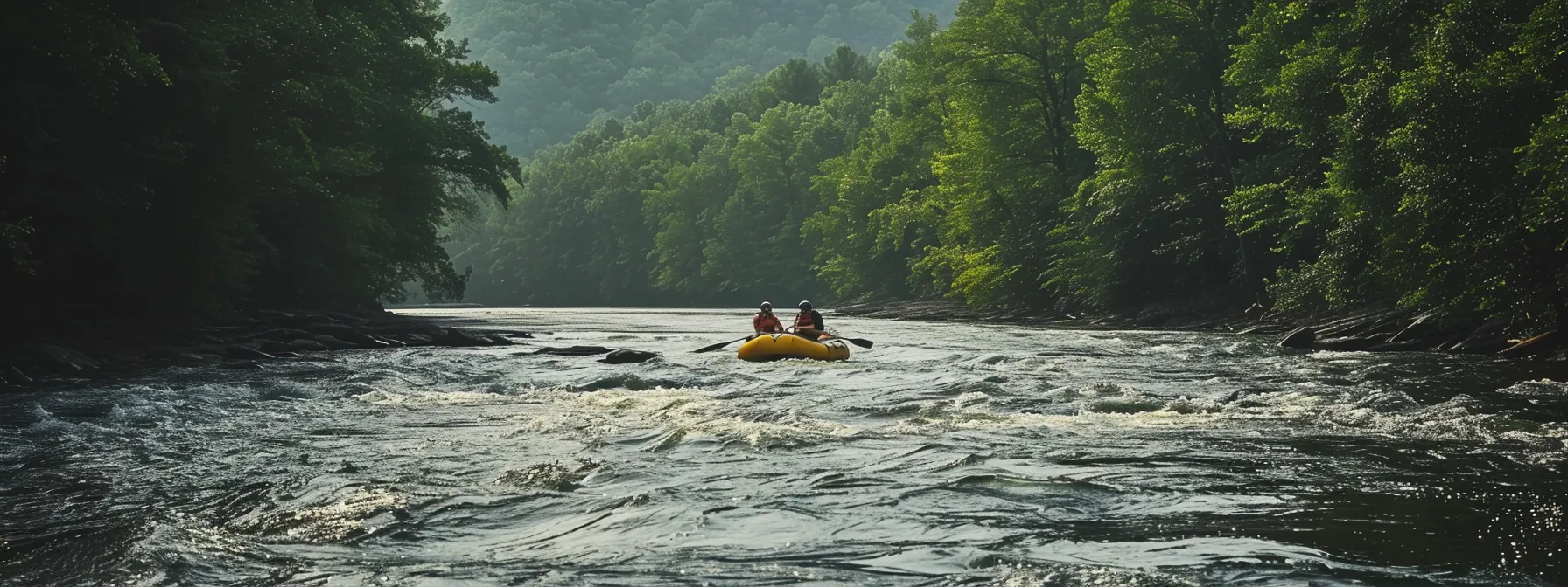 thrilling rafting adventure on the rushing, white-capped waters of the ocoee river.