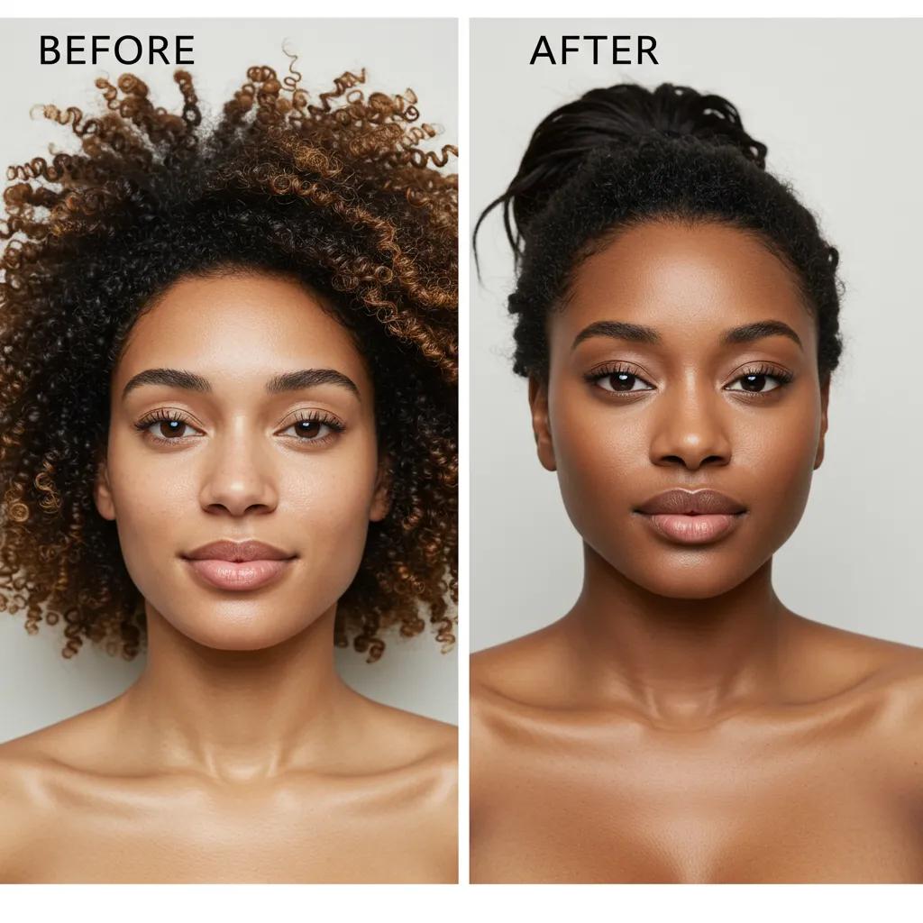 Before-and-after results of microdermabrasion treatments on diverse clients