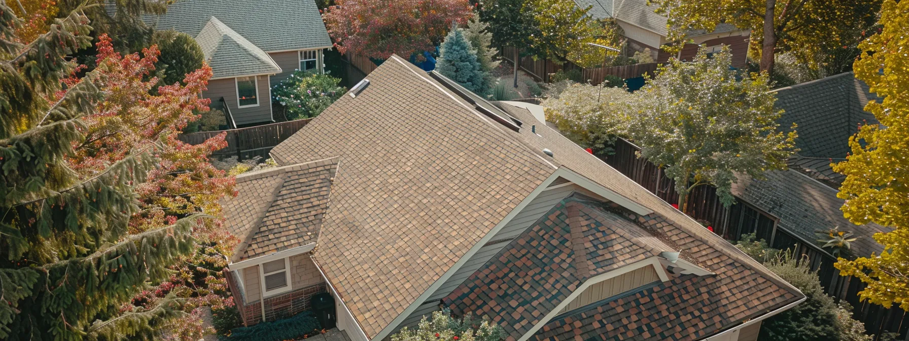 a local roofer showing different financing options to a homeowner.