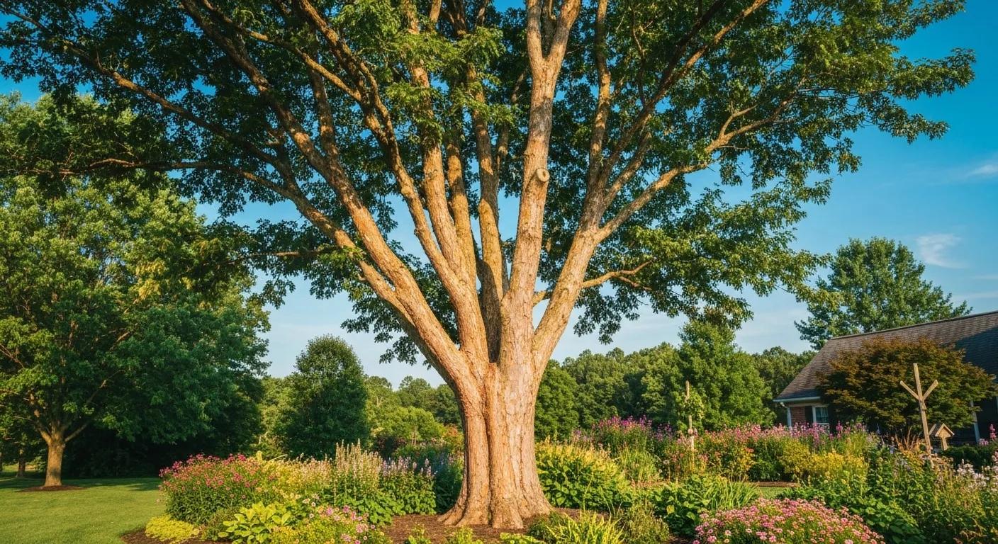 Healthy tree in a vibrant garden representing tree care importance in Waynesboro