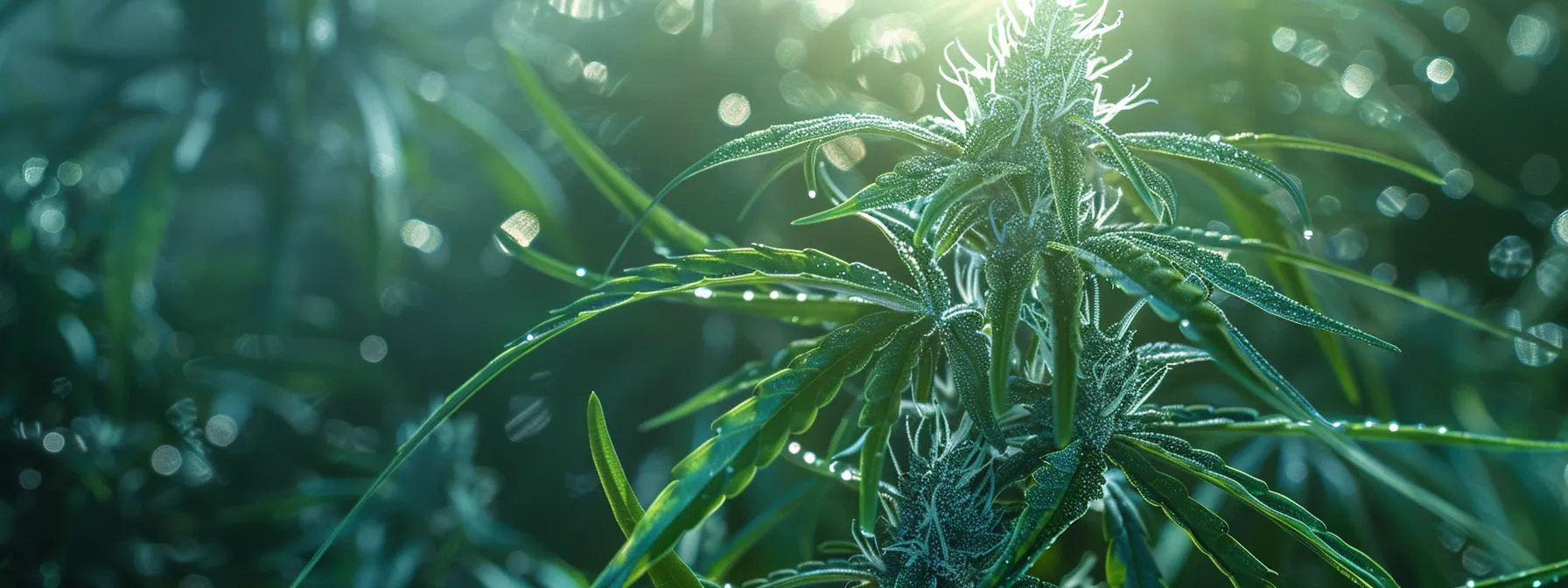 a close-up of the cannabis plant showcasing the intricate biochemical pathways leading to thca formation.