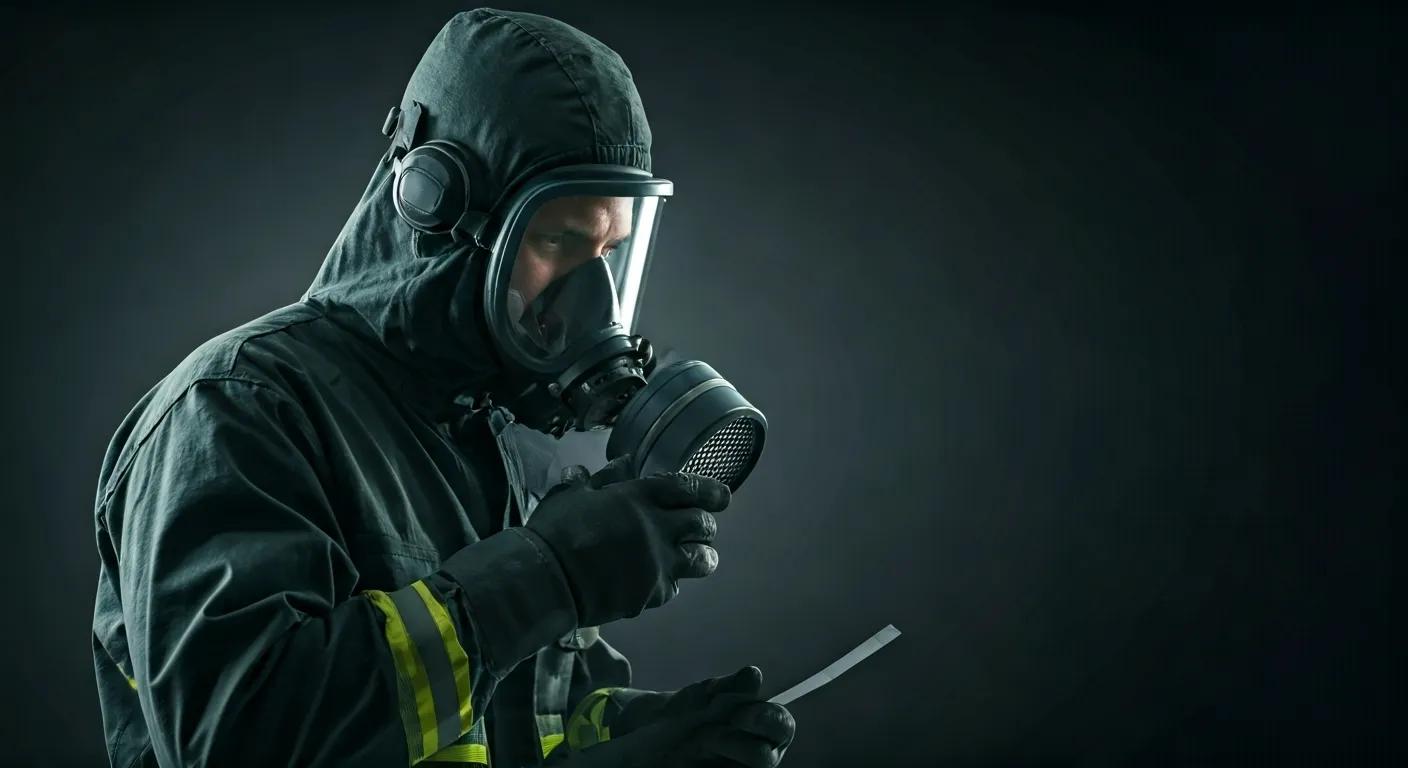 First responder using a CBRN filter in a hazardous environment for maximum protection