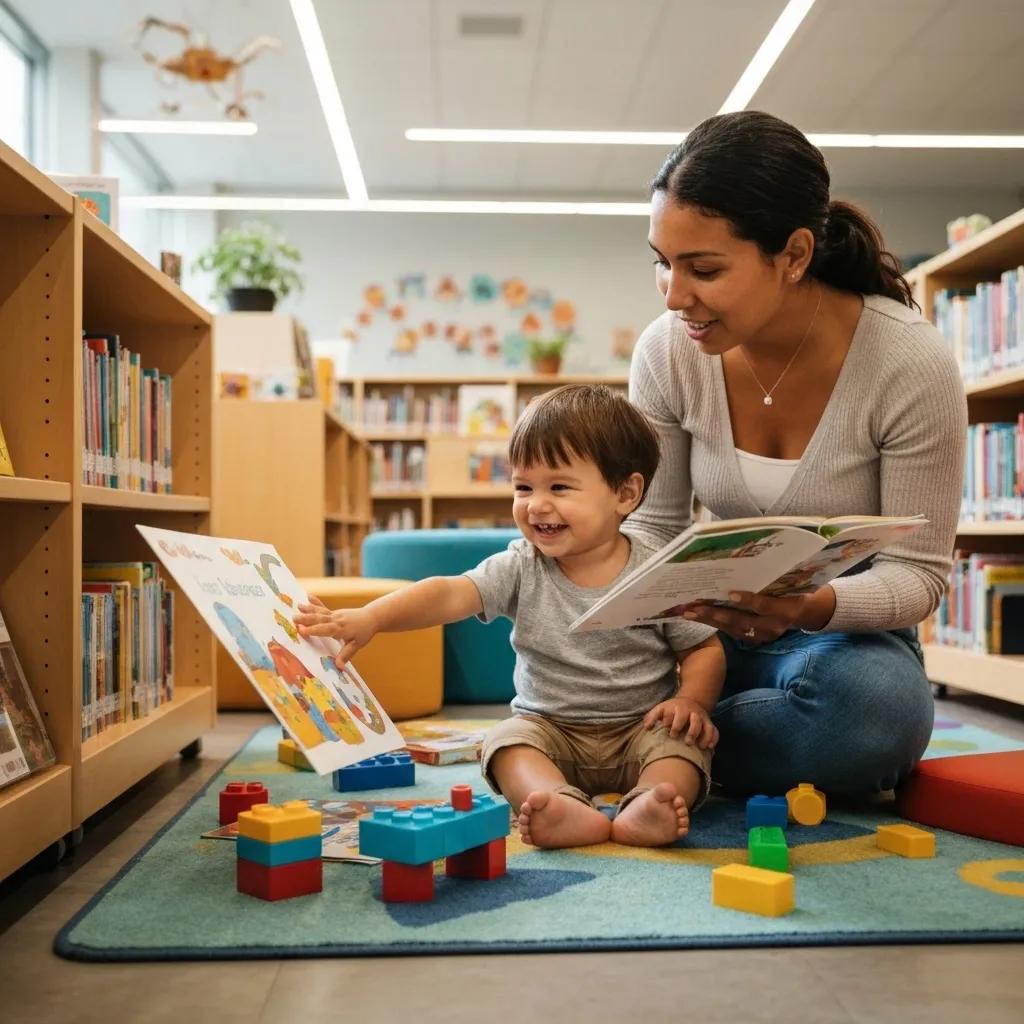 Parent and child engaging in playful learning activities related to ABA therapy