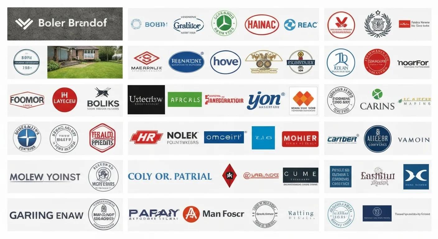 Logos of leading boiler brands installed in Cardiff homes