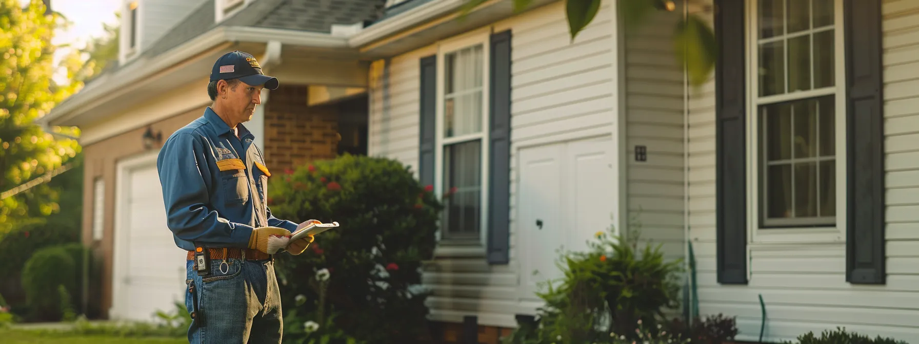 a professional pest control team inspecting a tennessee home for pests.