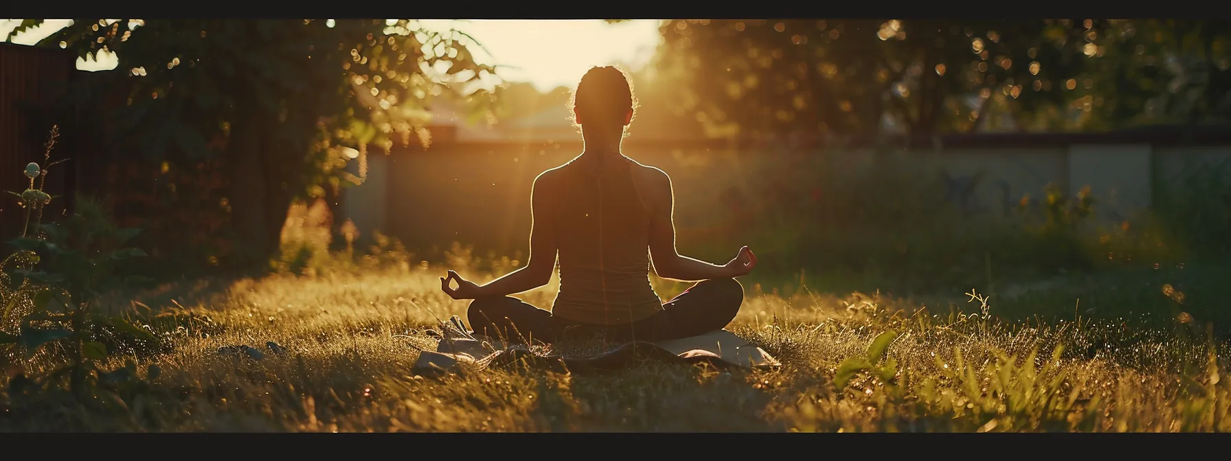 a person practicing yoga in a peaceful outdoor setting, embodying the connection between physical activity and mental wellbeing.