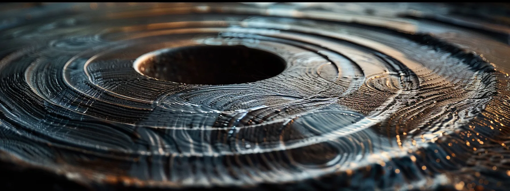 circular motion with flattening stone on wet grinder surface.