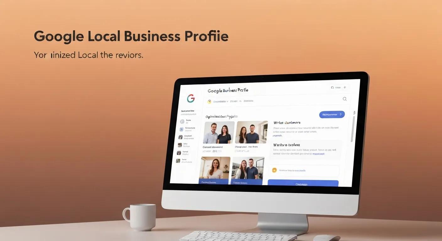 Optimized Google Business Profile displayed on a computer screen, showcasing local SEO strategies