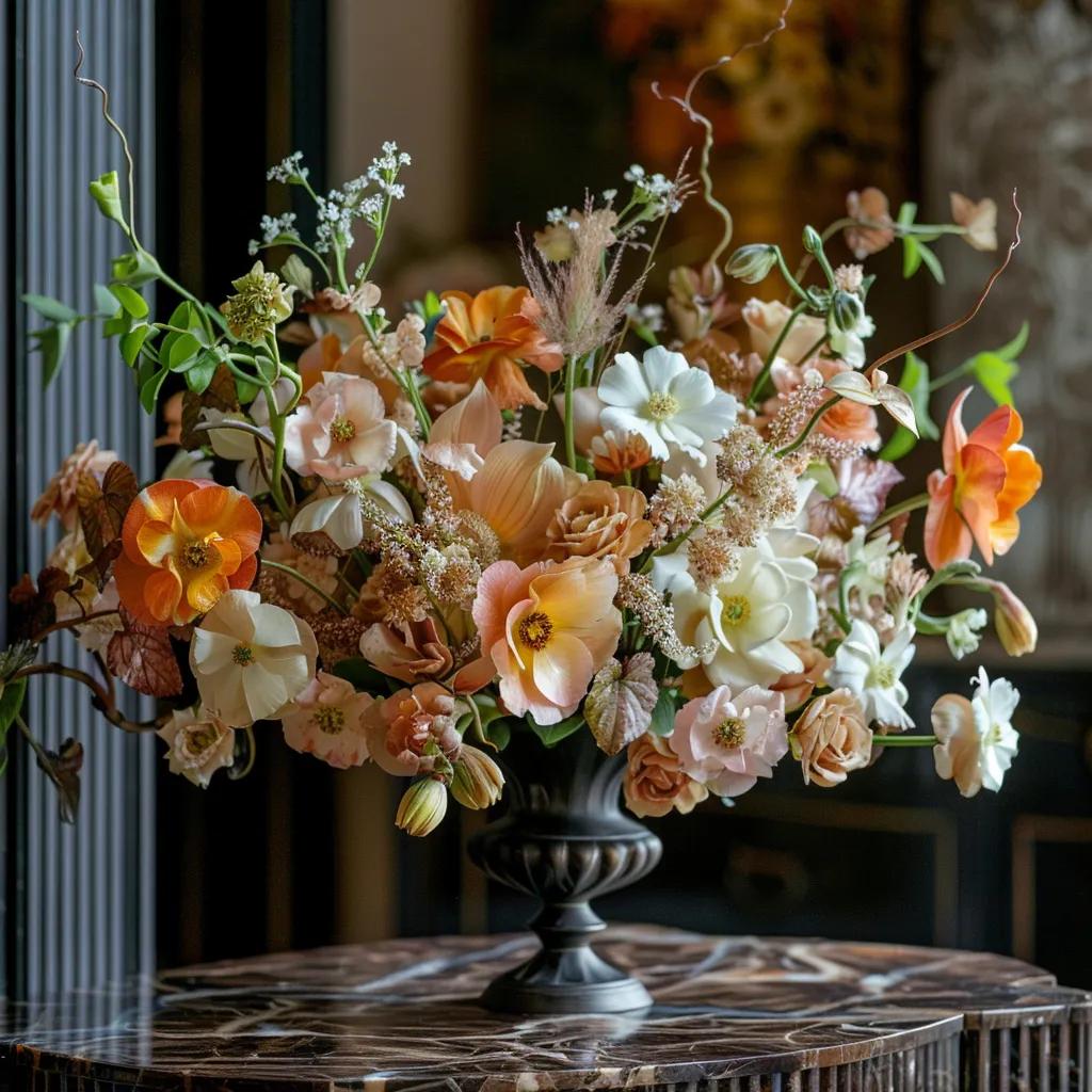 Bespoke floral arrangement tailored for a special occasion, showcasing exquisite craftsmanship