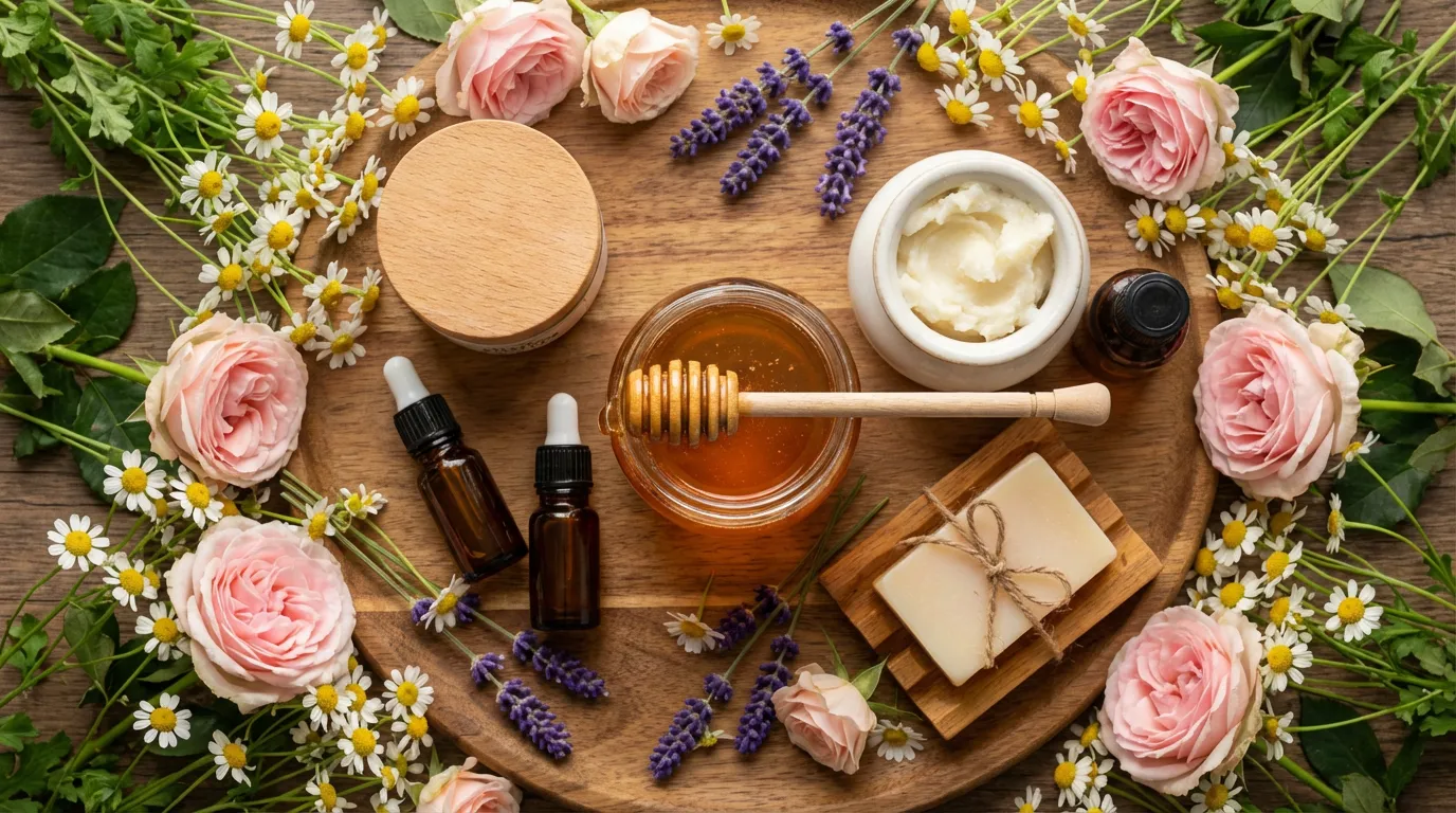 DIY raw honey face masks ingredients including avocado, lemon, and oatmeal for glowing skin