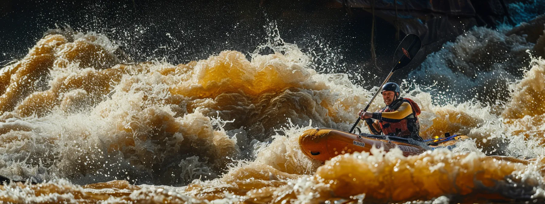 navigating through treacherous rapids on the middle ocoee river at low water levels, showcasing the technical challenges of the terrain.