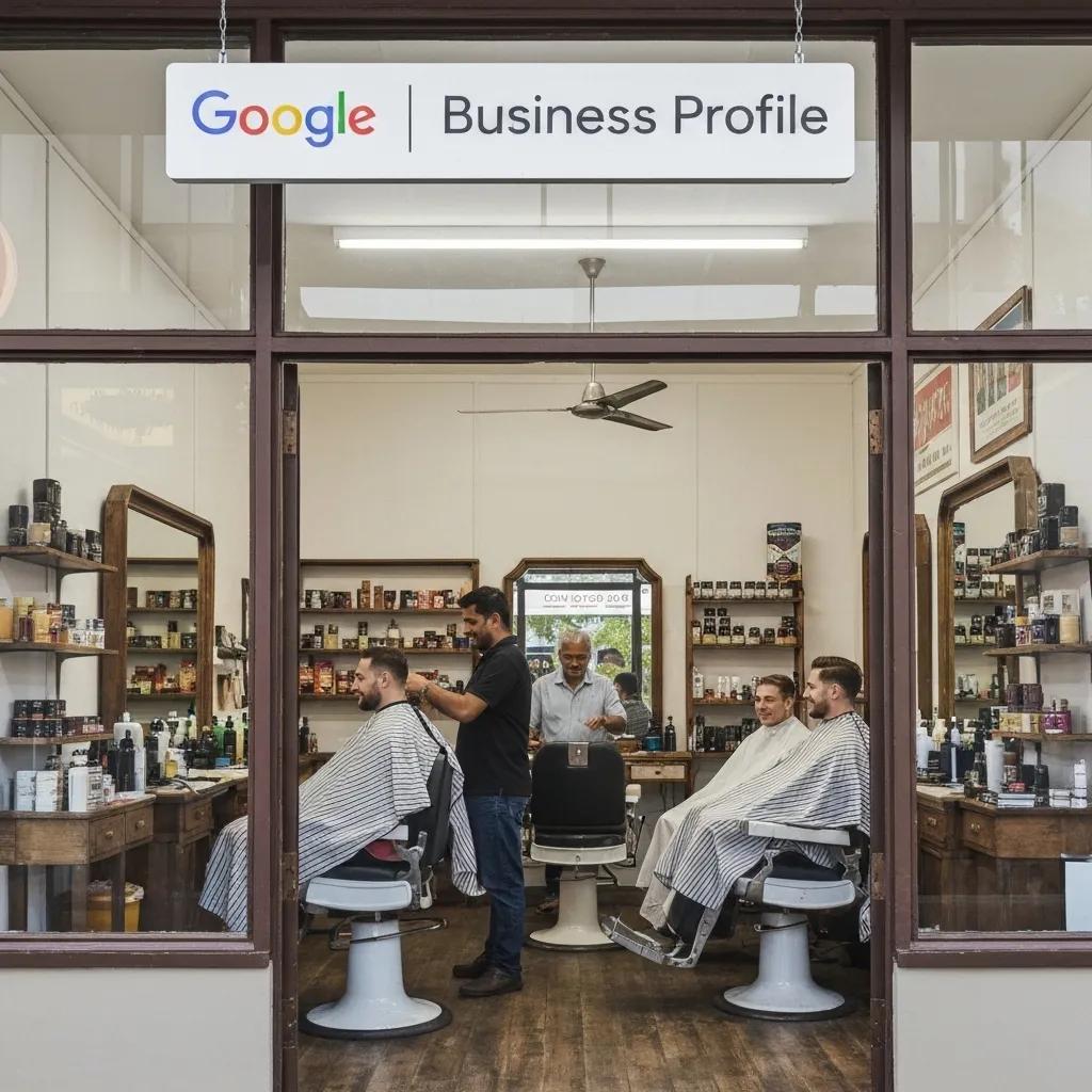 Small Australian business storefront showcasing Google Business Profile for local SEO