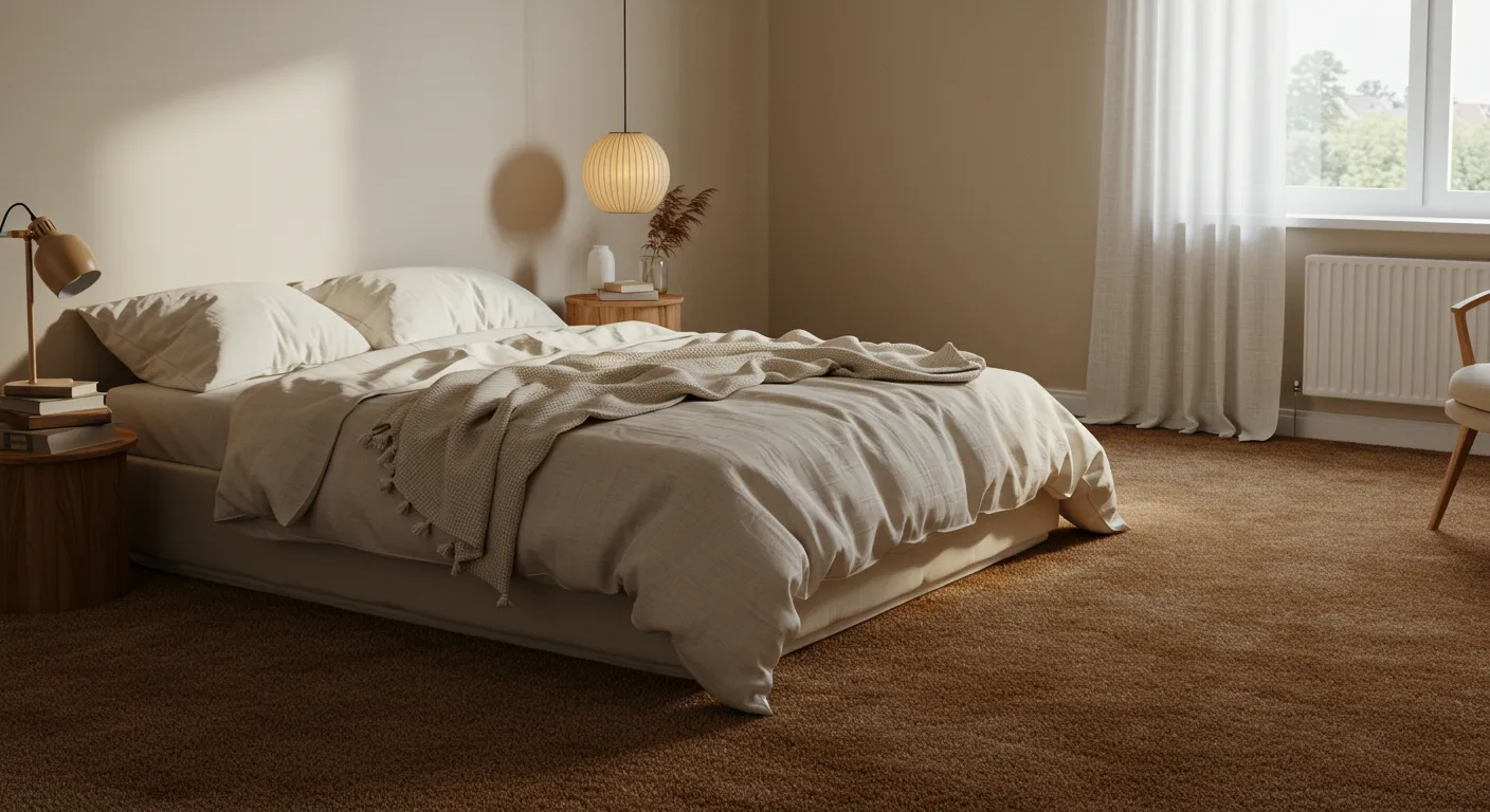Bedroom featuring soft or low-maintenance flooring for comfort Bedroom featuring soft or low-maintenance flooring for comfort