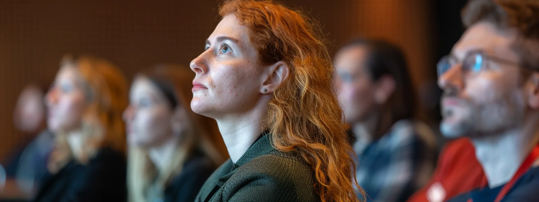 attendees listening intently during a 'let's talk about stress' seminar.