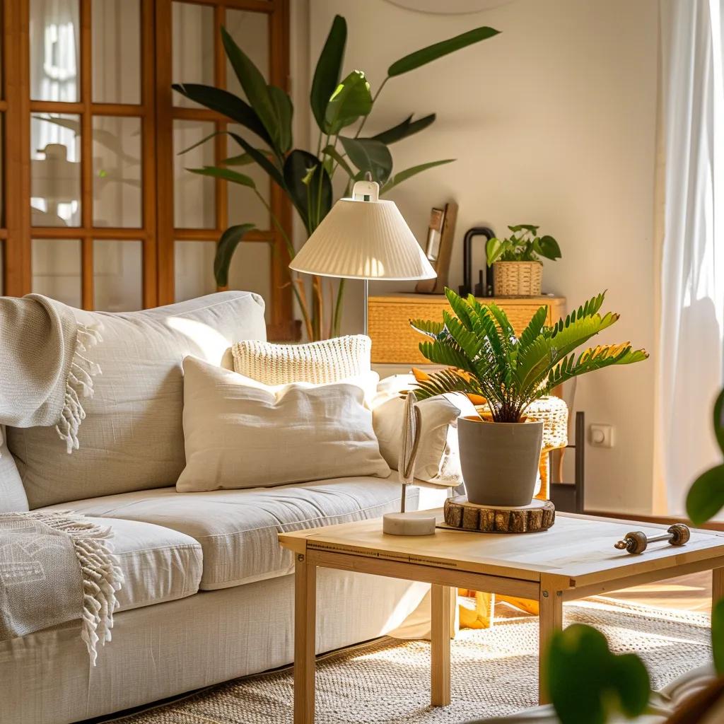 Bright interior of a renovated home showcasing modern design and cozy atmosphere