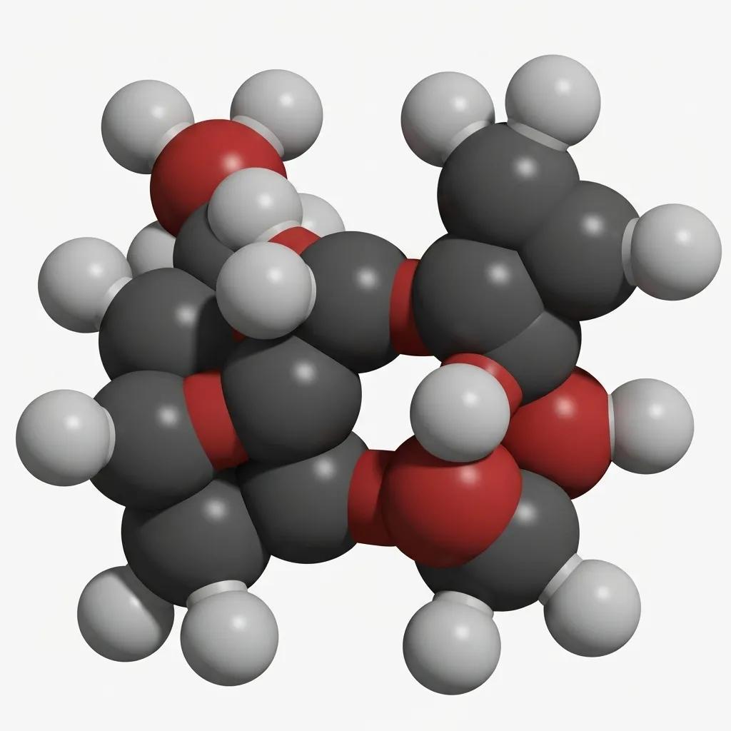 3D molecular model of epitalon peptide structure