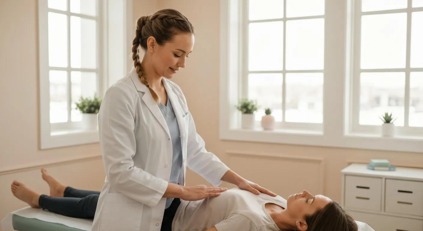 Chiropractor providing expert services in a calming clinic environment