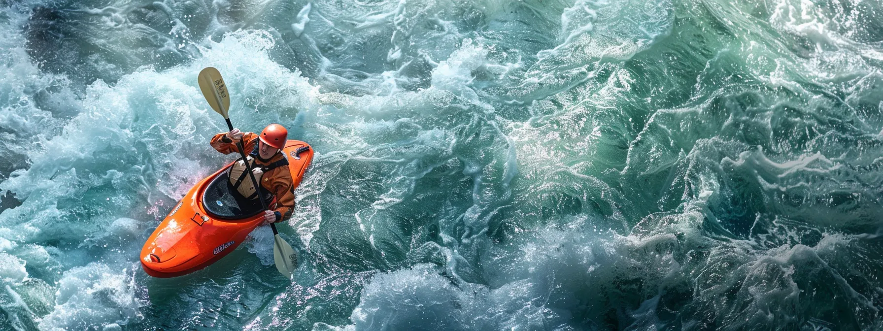 a kayaker paddling confidently through the rapids of the ocoee river while receiving expert guidance from experienced guides.