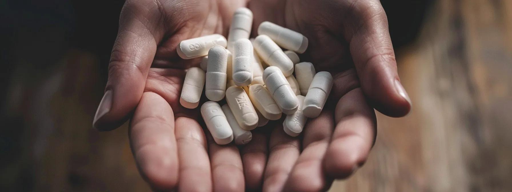 MK-677 pills held in hands