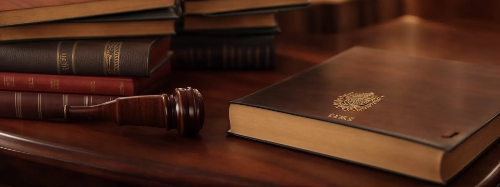 a gavel and a set of legal books rest on a polished wooden table, symbolizing the commencement of arbitration proceedings.