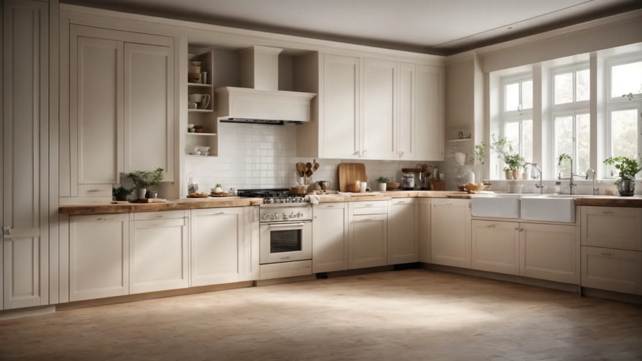 a spacious, bare kitchen room with dismantled cabinets and removed appliances, ready for renovation.