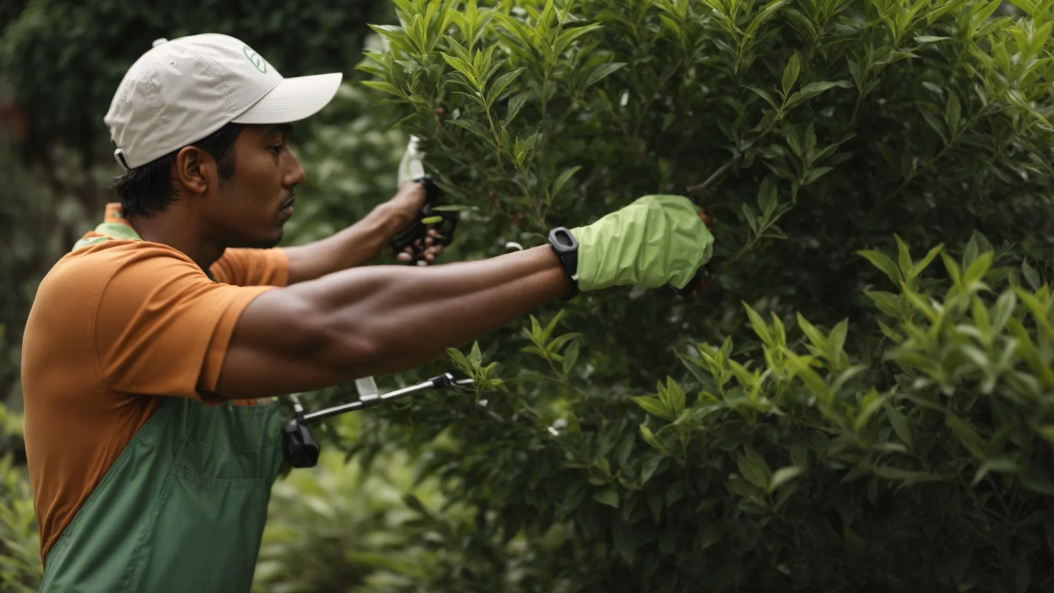 a gardener carefully pruning a bush to promote healthy growth, symbolizing the practice of refining and optimizing for better performance.