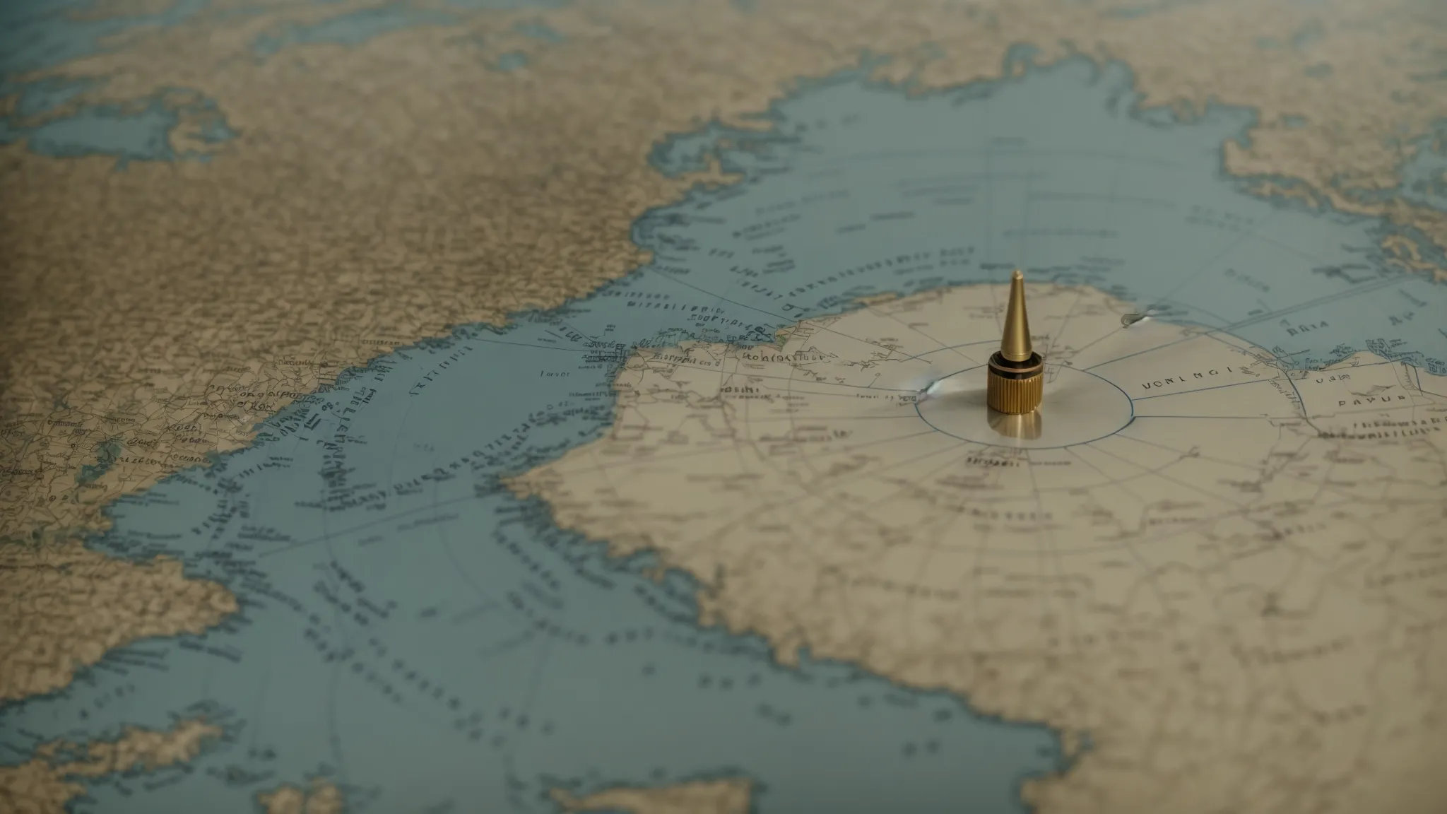 a compass lying atop a map, symbolizing strategic navigation through digital landscapes.