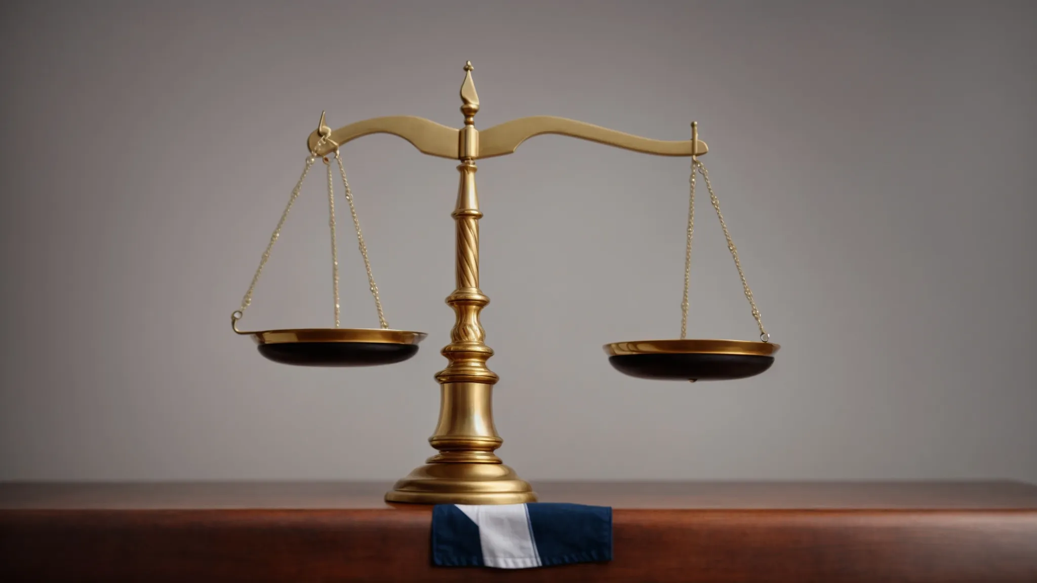 a balanced scale placed between two national flags under a gavel, symbolizing the arbitration process in international disputes.