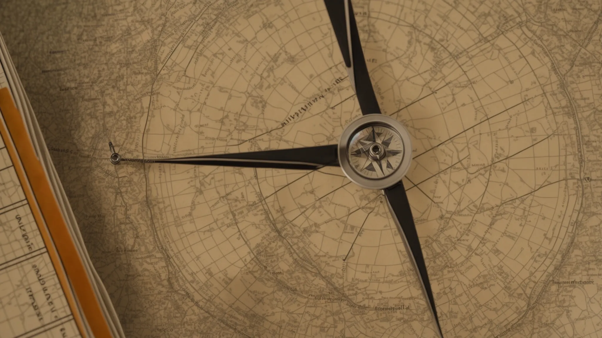 a compass atop a map, illustrating the concept of navigation through complexities.