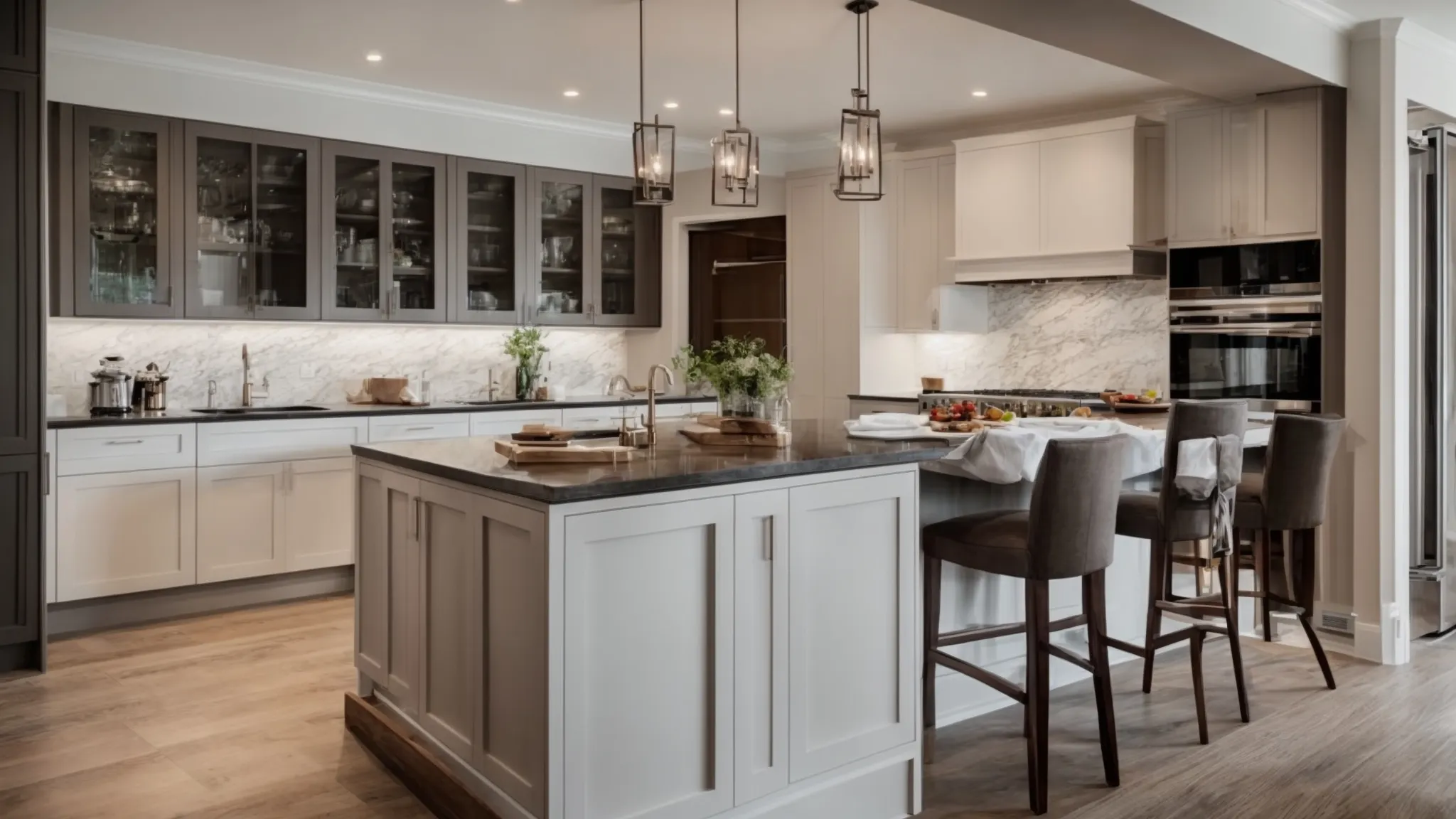 a newly renovated kitchen gleams with modern appliances and elegant countertops, symbolizing a successful collaboration between homeowners and skilled contractors.