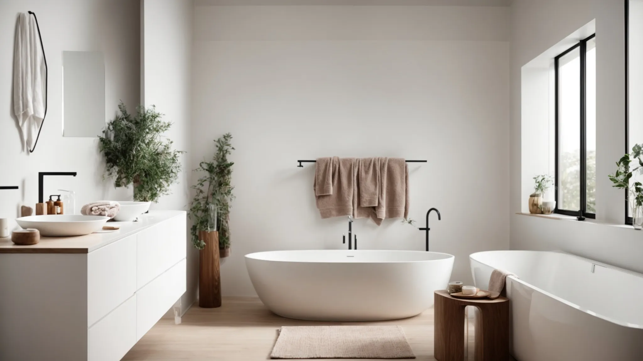 a sleek, modern bathroom with clean lines, featuring a standalone bathtub and minimalistic decor, embodying the essence of a well-planned renovation.