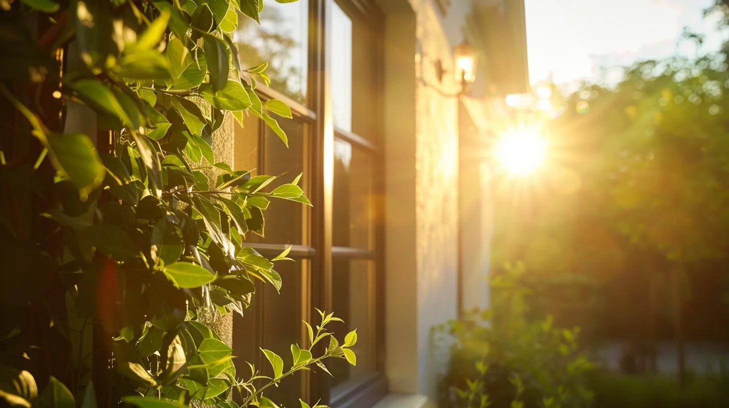 a beautifully designed colonial home, showcasing modern energy-efficient materials and effective insulation, stands proudly against a backdrop of vibrant greenery, bathed in warm, natural sunlight. a beautifully designed colonial home, showcasing modern energy-efficient materials and effective insulation, stands proudly against a backdrop of vibrant greenery, bathed in warm, natural sunlight.