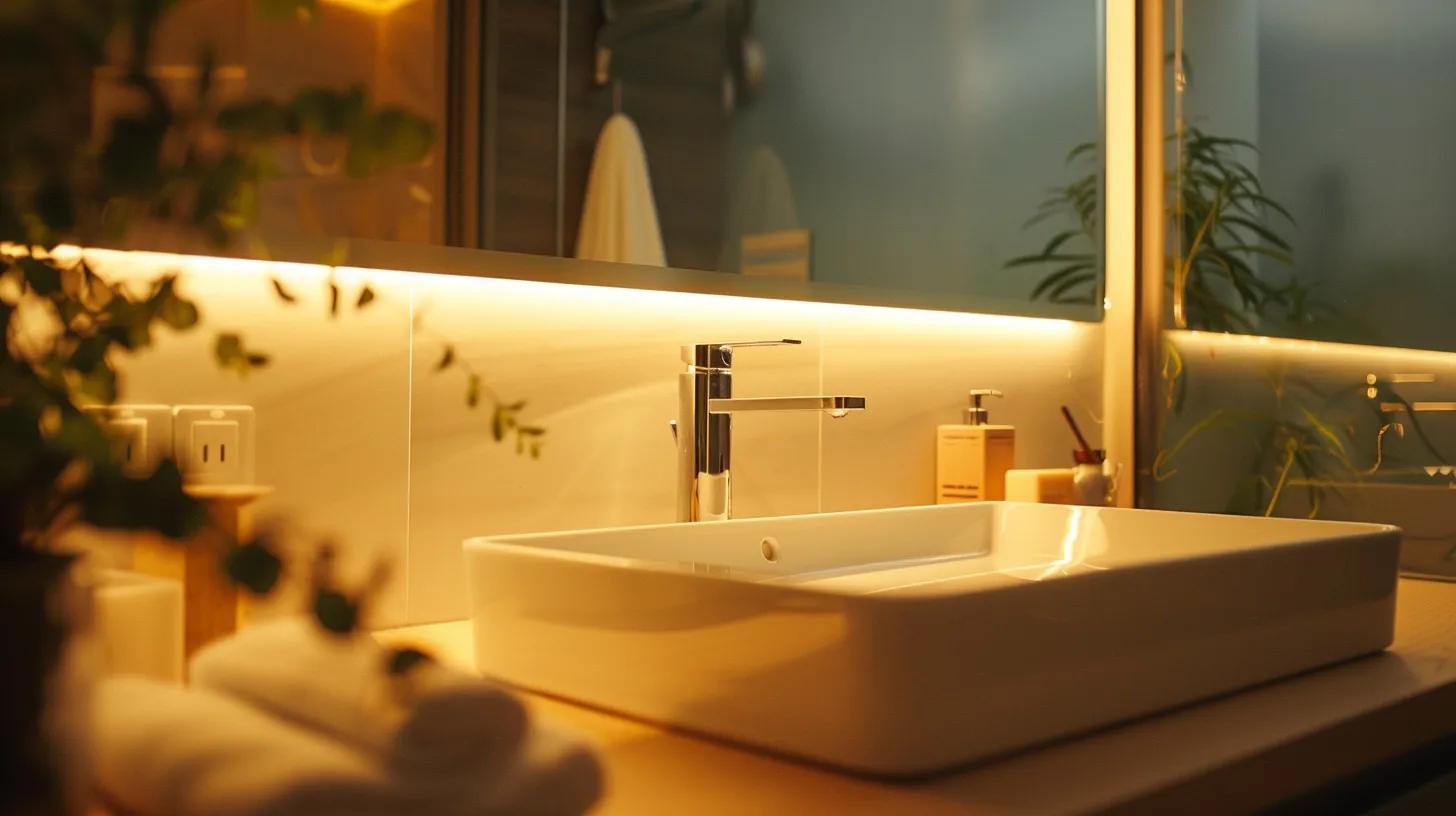 a beautifully designed, modern bathroom featuring a sleek smart sink and subtle home automation elements, illuminated by soft, natural light filtering through frosted glass, showcasing the importance of thoughtful planning and flexibility in custom home building. a beautifully designed, modern bathroom featuring a sleek smart sink and subtle home automation elements, illuminated by soft, natural light filtering through frosted glass, showcasing the importance of thoughtful planning and flexibility in custom home building.