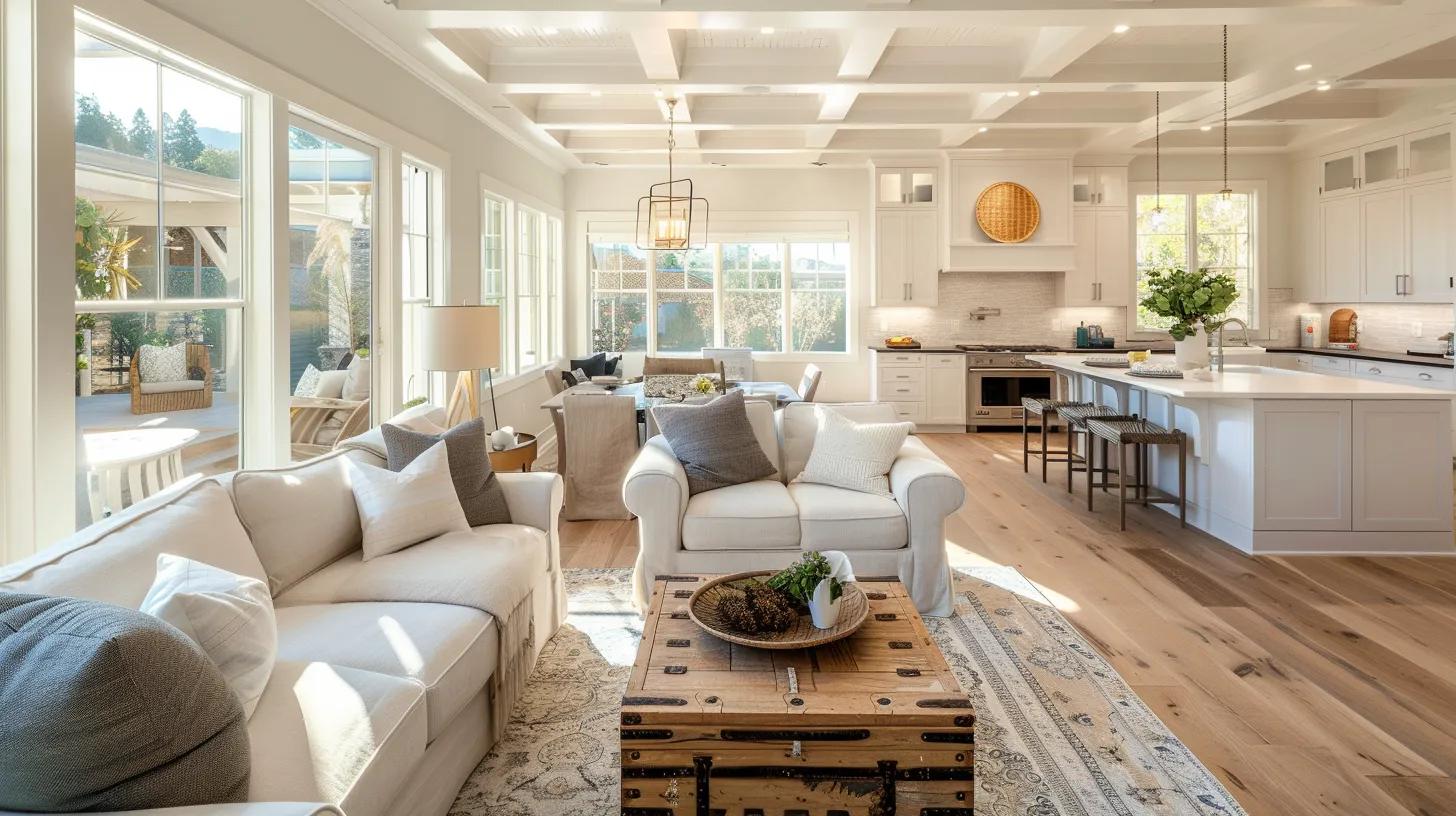 a beautifully designed open-concept living space seamlessly blends cozy indoor areas with vibrant outdoor living. a beautifully designed open-concept living space seamlessly blends cozy indoor areas with vibrant outdoor living.