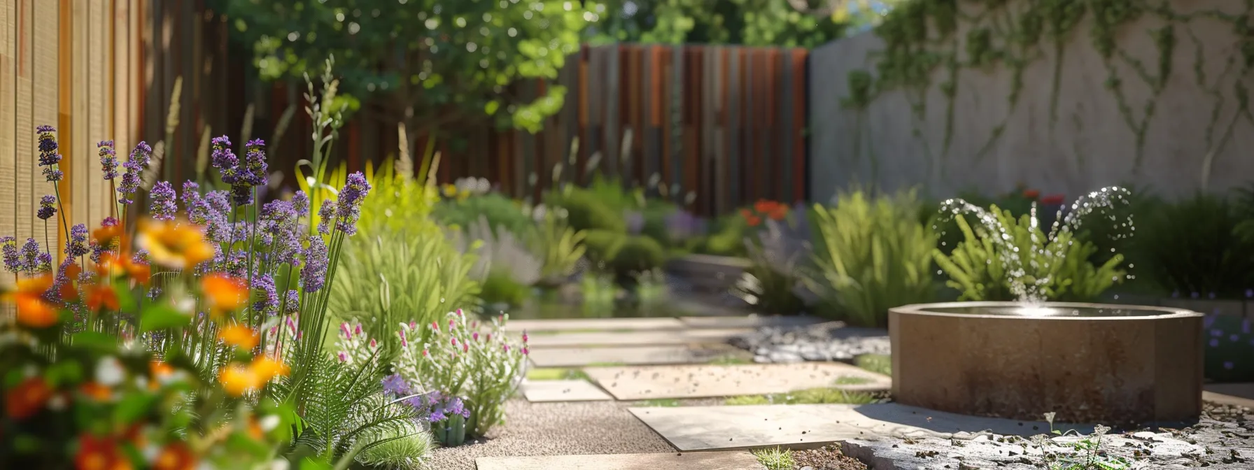a beautifully designed urban garden space showcases vibrant, nectar-rich flowers and strategically placed water features, attracting a variety of birds and pollinators while exemplifying sustainable gardening practices in a serene setting. a beautifully designed urban garden space showcases vibrant, nectar-rich flowers and strategically placed water features, attracting a variety of birds and pollinators while exemplifying sustainable gardening practices in a serene setting.