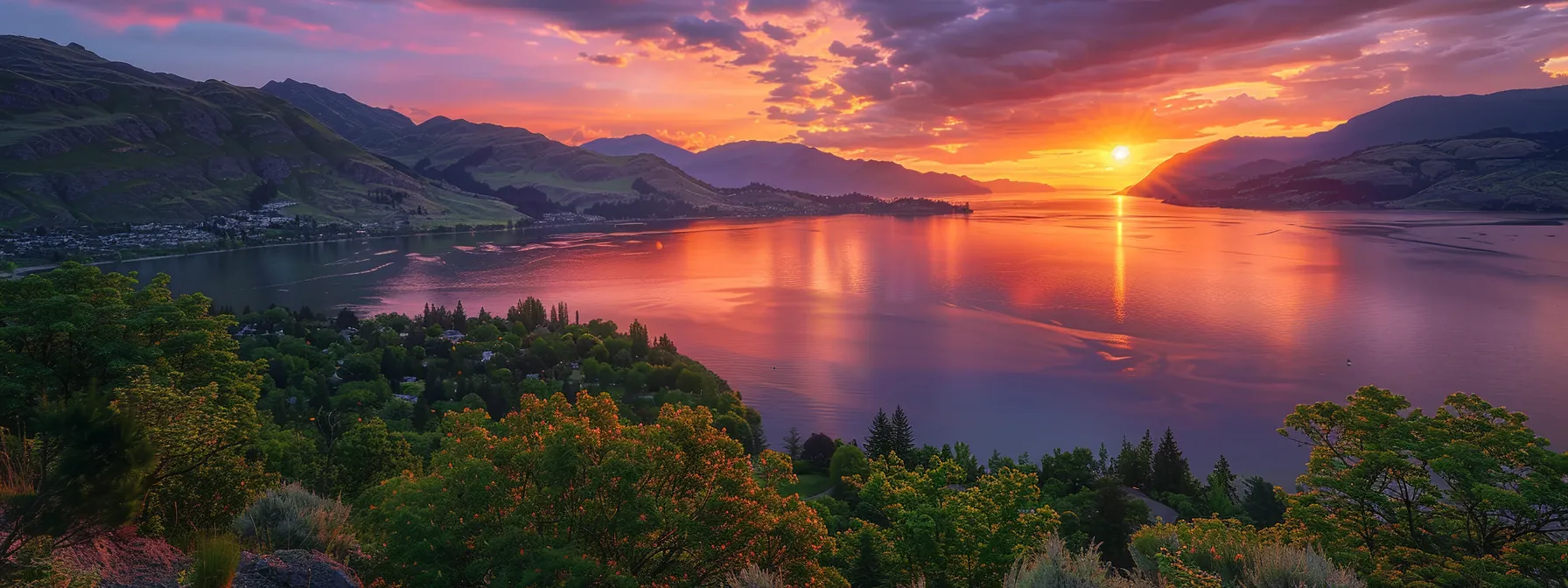 a breathtaking sunset casts a warm golden glow over a tranquil lake, perfectly reflecting the vivid oranges and pinks of the sky while lush greenery frames the serene waters. a breathtaking sunset casts a warm golden glow over a tranquil lake, perfectly reflecting the vivid oranges and pinks of the sky while lush greenery frames the serene waters.