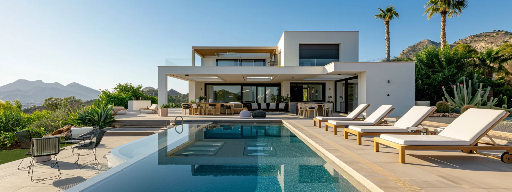 a bright, modern rental property with stylish boutique interiors showcases luxurious furnishings and immaculate cleanliness, complemented by inviting outdoor seating areas that create an ideal setting for optimizing rental returns in the competitive airbnb market.
