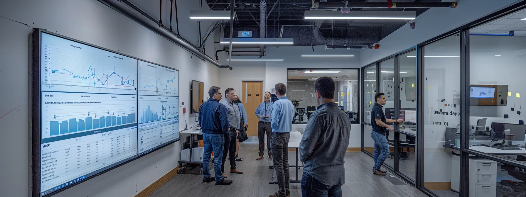 a bustling massachusetts electrical contractor's office showcases a diverse team of licensed electricians engaged in discussions over project estimates, with clear charts outlining hourly rates and flat-rate pricing illuminated by modern fluorescent lighting. a bustling massachusetts electrical contractor's office showcases a diverse team of licensed electricians engaged in discussions over project estimates, with clear charts outlining hourly rates and flat-rate pricing illuminated by modern fluorescent lighting.