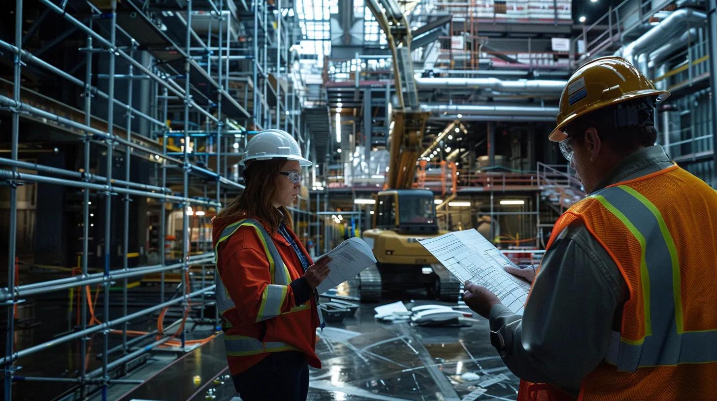 a bustling urban construction site showcases project managers and engineers intently reviewing technical guides and industry publications amidst structured scaffolding, blueprints, and modern machinery, emphasizing the importance of informed decision-making and strategy in building development. a bustling urban construction site showcases project managers and engineers intently reviewing technical guides and industry publications amidst structured scaffolding, blueprints, and modern machinery, emphasizing the importance of informed decision-making and strategy in building development.