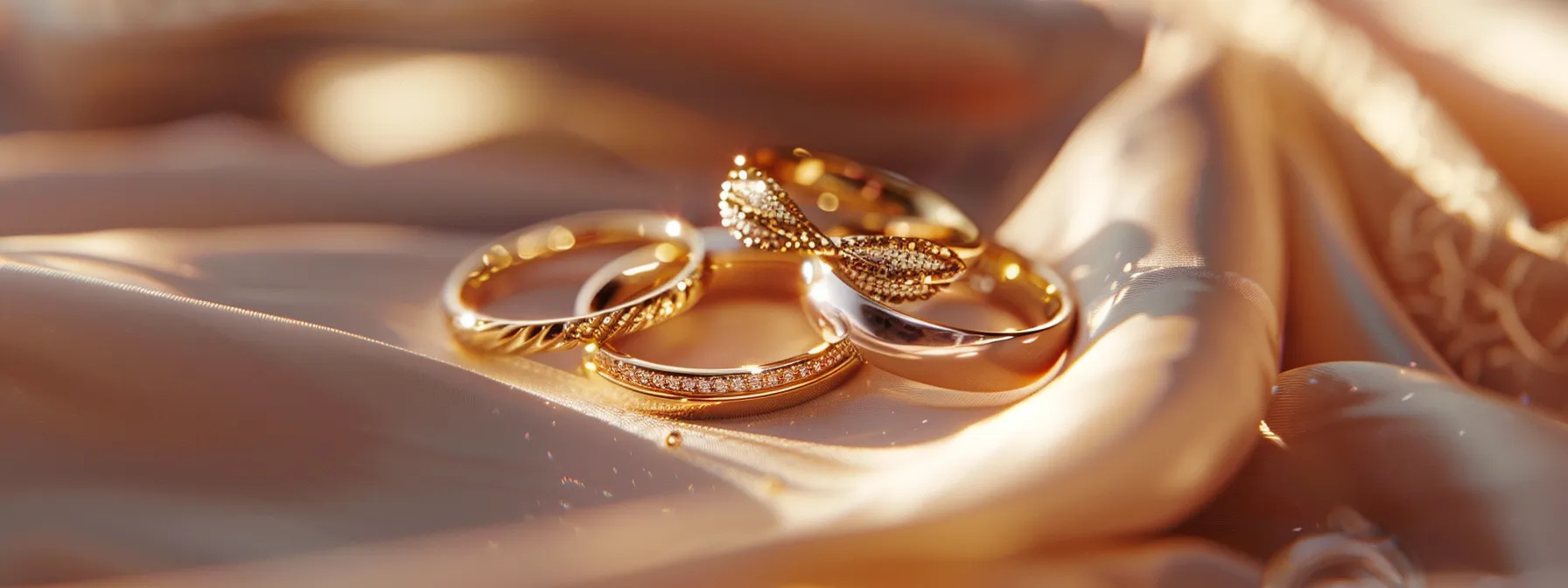 a captivating close-up of luxurious women's rings elegantly arranged on a soft neutral surface, highlighting diverse styles from minimalist to classic, each piece exuding sophistication and charm, emphasizing the importance of accurate sizing for a perfect fit. a captivating close-up of luxurious women's rings elegantly arranged on a soft neutral surface, highlighting diverse styles from minimalist to classic, each piece exuding sophistication and charm, emphasizing the importance of accurate sizing for a perfect fit.