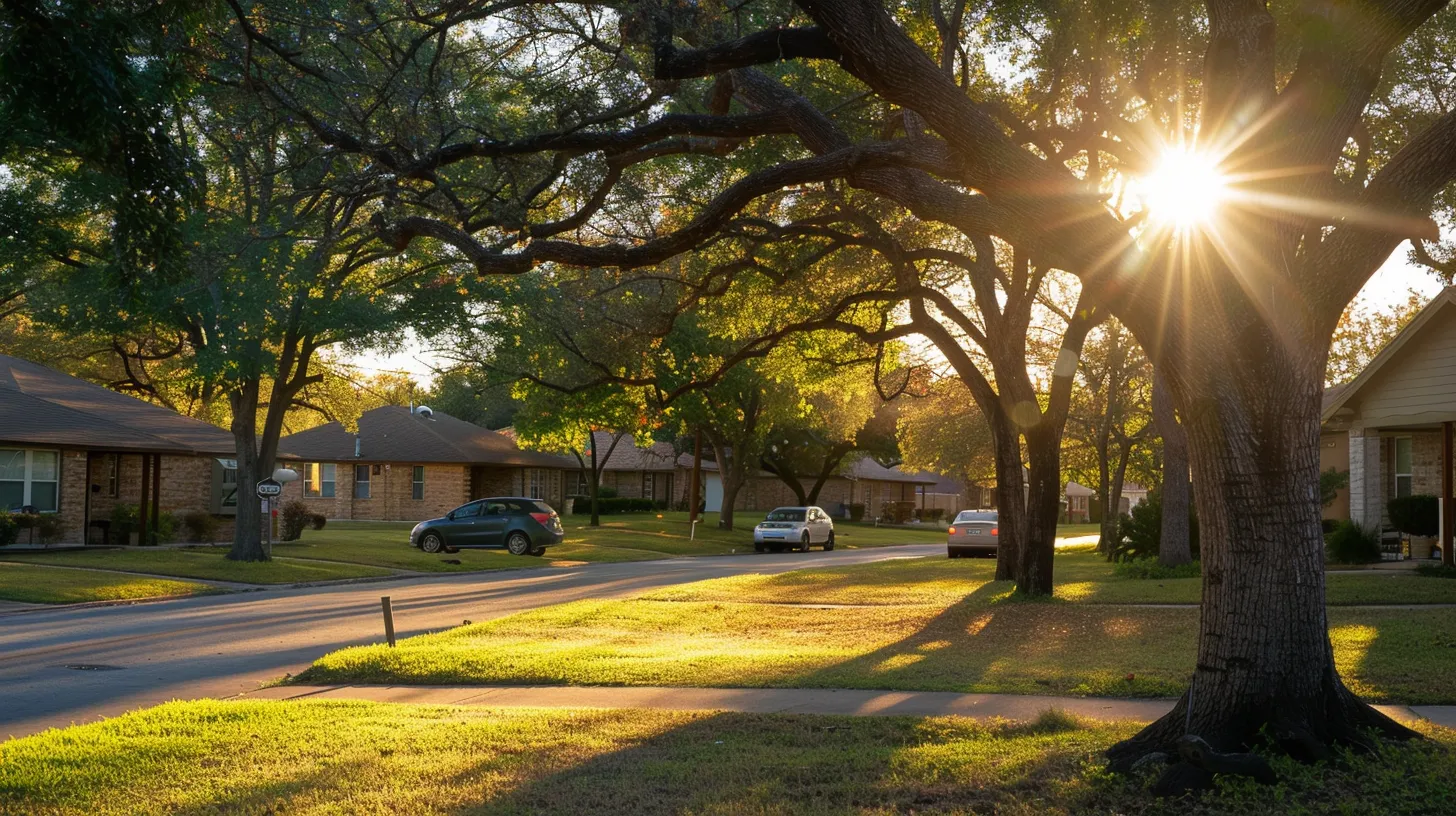 a charming residential neighborhood in harker heights, tx, captures the golden hour glow, showcasing inviting single-family homes lined along tree-shaded sidewalks, exuding a warm and welcoming community atmosphere ideal for families. a charming residential neighborhood in harker heights, tx, captures the golden hour glow, showcasing inviting single-family homes lined along tree-shaded sidewalks, exuding a warm and welcoming community atmosphere ideal for families.