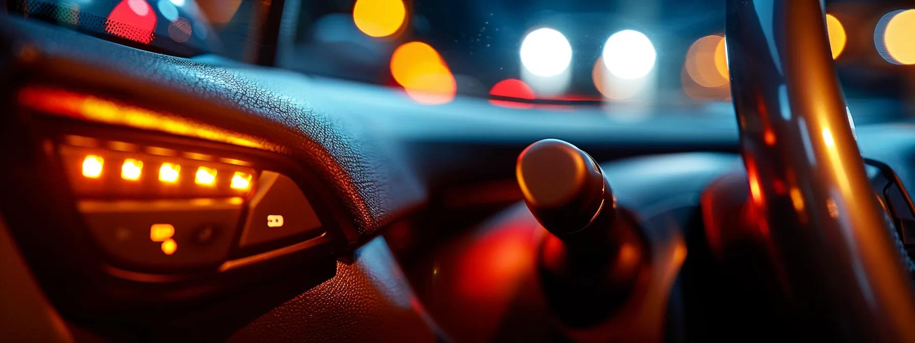 a close-up view of a sleek, modern car interior showcasing a prominently displayed seat belt warning light alongside a malfunctioning horn button, illuminated by focused overhead office lighting, highlighting the critical importance of safety features in vehicle inspection. a close-up view of a sleek, modern car interior showcasing a prominently displayed seat belt warning light alongside a malfunctioning horn button, illuminated by focused overhead office lighting, highlighting the critical importance of safety features in vehicle inspection.