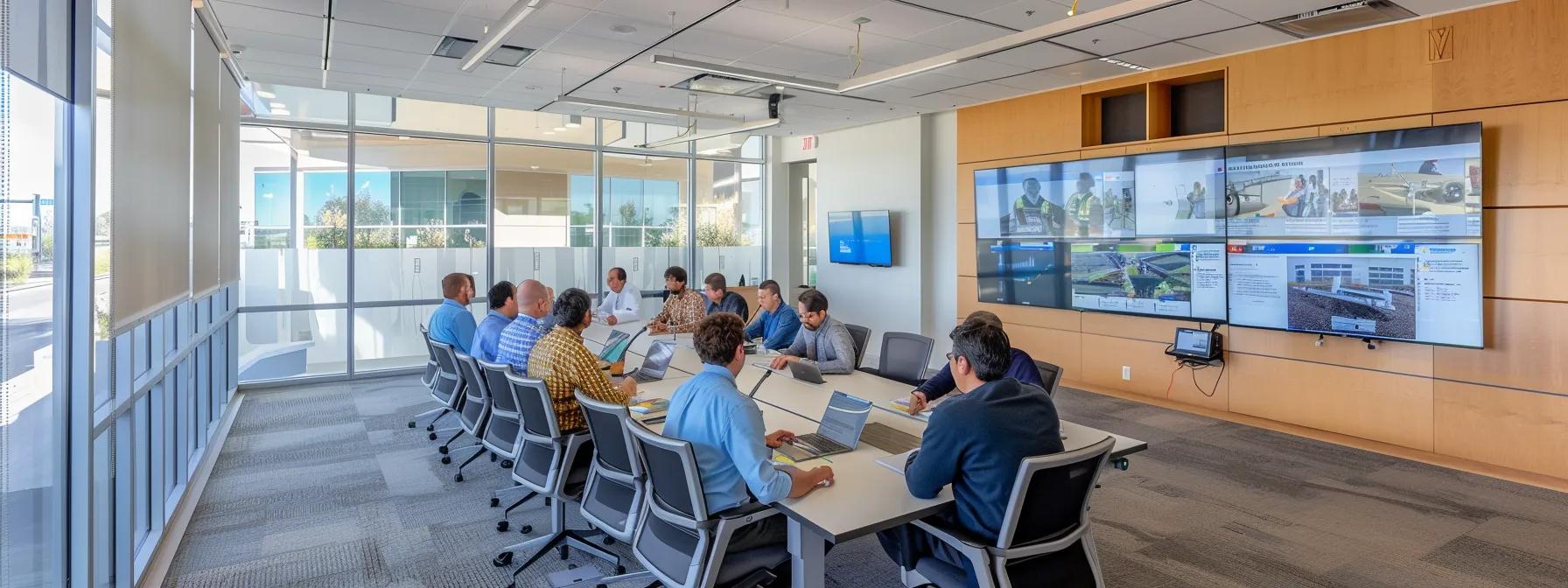 a collaborative meeting room buzzes with energy as local experts and officials engage in dynamic discussions, surrounded by blueprints and regulatory documents, emphasizing a commitment to compliance and quality in san diego's commercial paving projects. a collaborative meeting room buzzes with energy as local experts and officials engage in dynamic discussions, surrounded by blueprints and regulatory documents, emphasizing a commitment to compliance and quality in san diego's commercial paving projects.