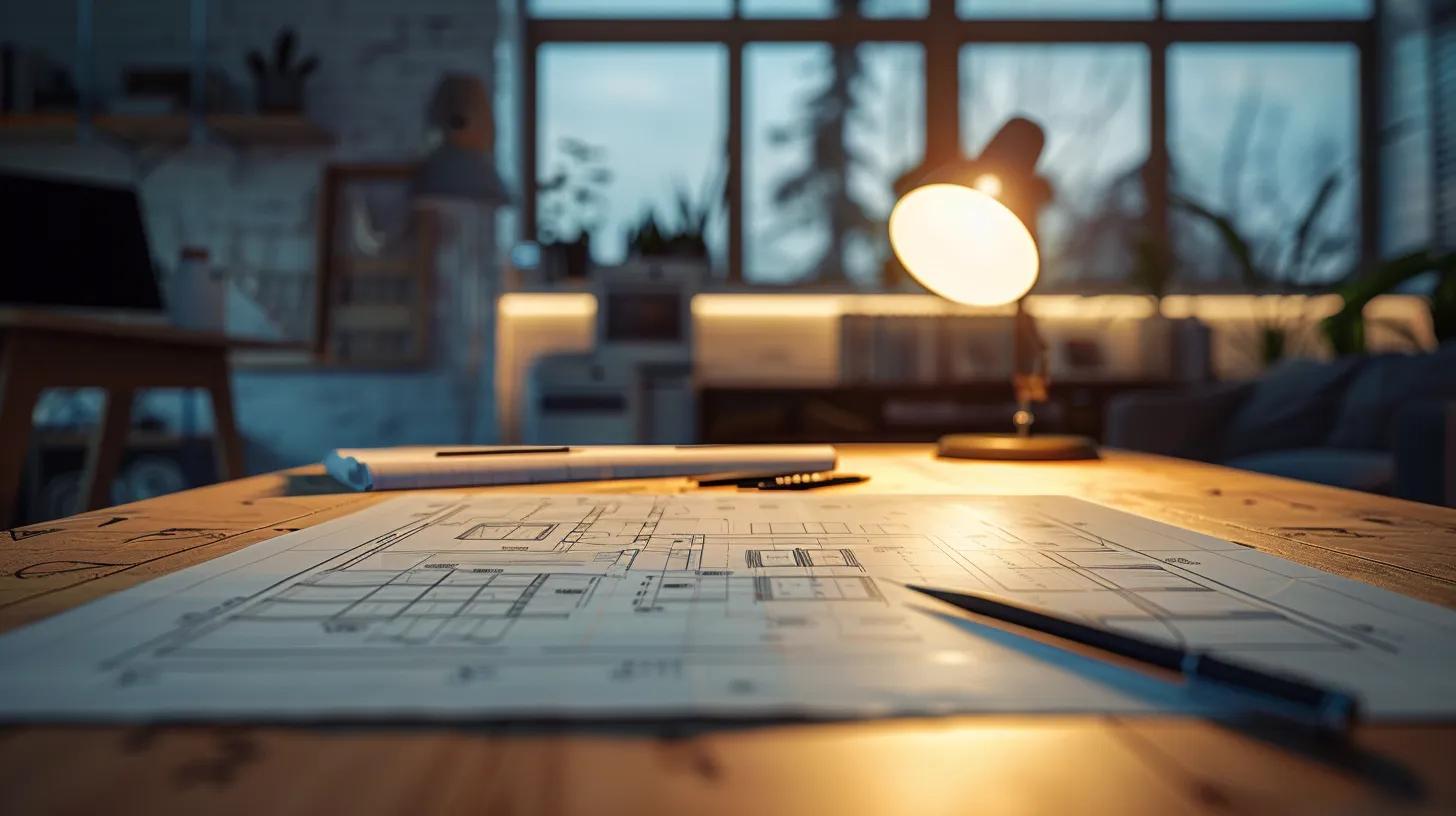a compelling image of a modern architectural blueprint spread across a sleek table, illuminated by warm, natural light, showcasing detailed comparisons of custom versus traditional home building expenses. a compelling image of a modern architectural blueprint spread across a sleek table, illuminated by warm, natural light, showcasing detailed comparisons of custom versus traditional home building expenses.