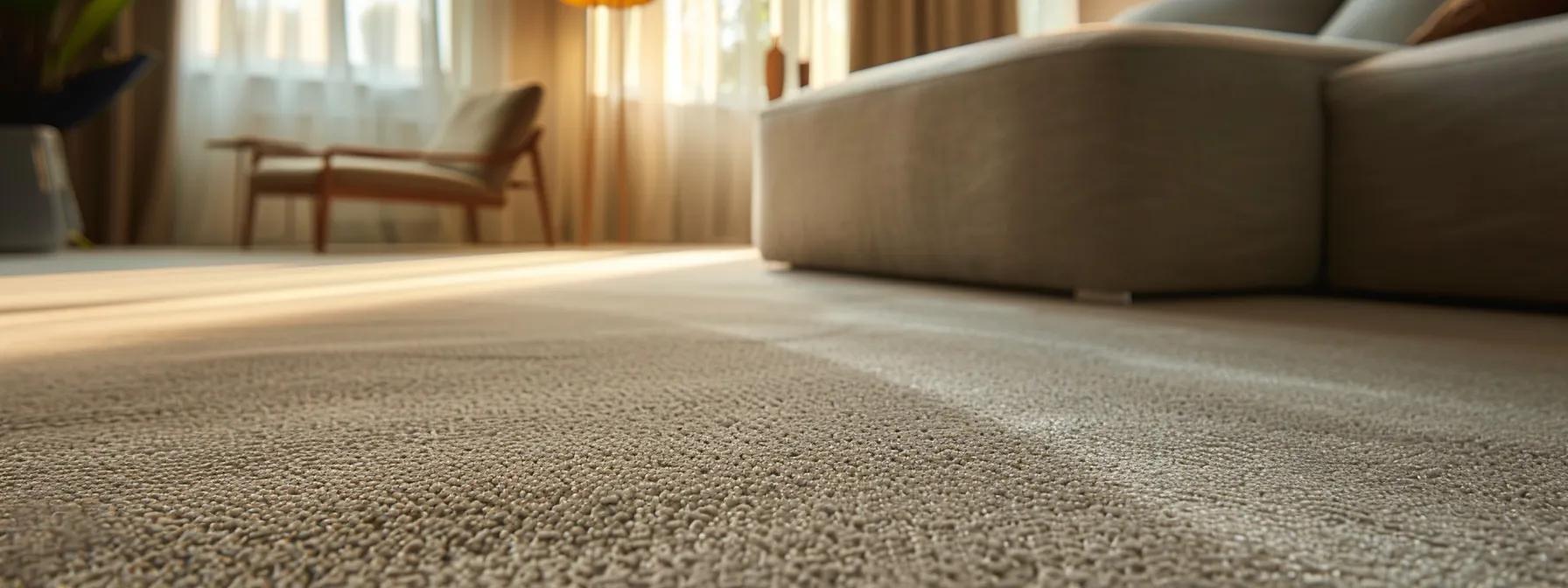 a contemporary rental property interior showcases a plush, durable harwearing carpet in muted tones under soft, ambient lighting, highlighting its stain-resistant fibers and inviting atmosphere. a contemporary rental property interior showcases a plush, durable harwearing carpet in muted tones under soft, ambient lighting, highlighting its stain-resistant fibers and inviting atmosphere.
