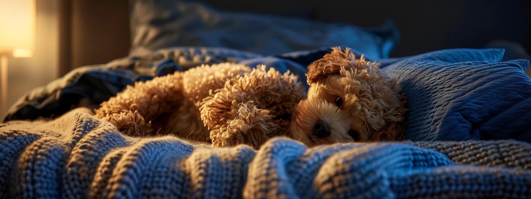 a cozy and inviting indoor setting showcases a fluffy plush dog toy resting on a soft, textured dog bed, bathed in warm ambient lighting that emphasizes the toy's comforting qualities and the allure of tactile play. a cozy and inviting indoor setting showcases a fluffy plush dog toy resting on a soft, textured dog bed, bathed in warm ambient lighting that emphasizes the toy's comforting qualities and the allure of tactile play.