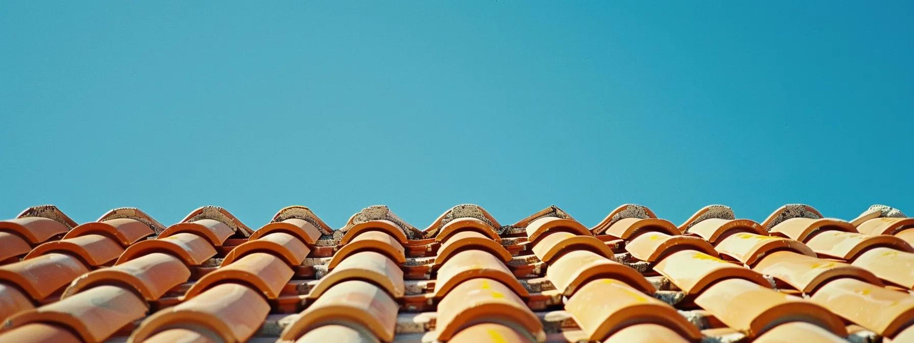 a detailed close-up of a professional roofing inspector examining the top of a residential home, highlighting a vibrant blue sky and the sturdy materials of the roof, conveying the importance of regular maintenance for family safety. a detailed close-up of a professional roofing inspector examining the top of a residential home, highlighting a vibrant blue sky and the sturdy materials of the roof, conveying the importance of regular maintenance for family safety.